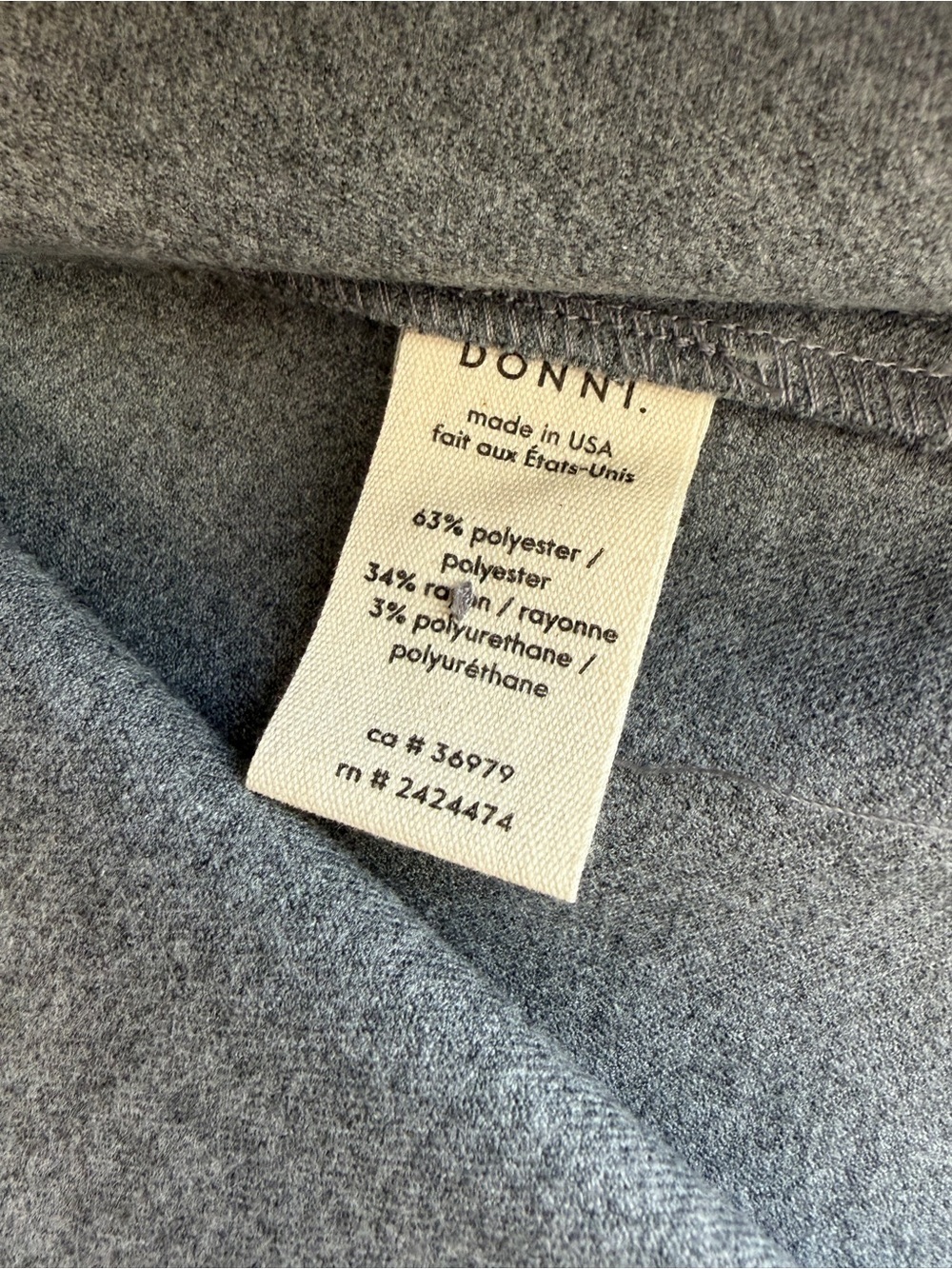 NWT Donni The Flannel Shirt Collar Pocket Button Down Up Jacket Heather Grey - Picture 8 of 8
